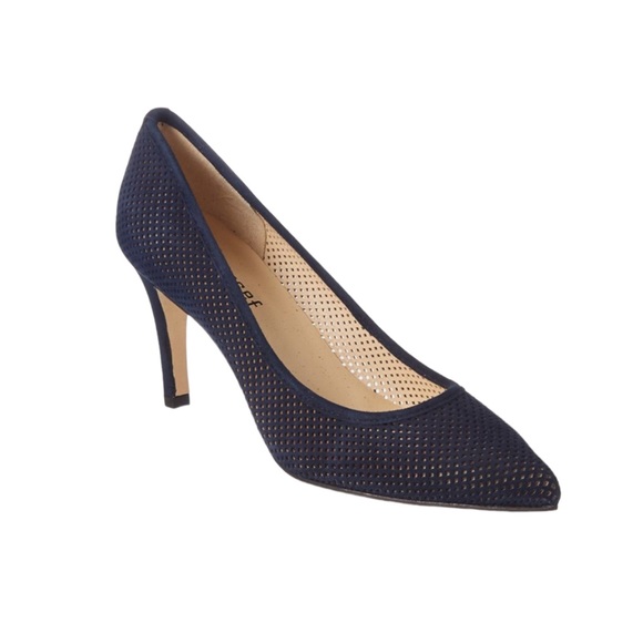 jon josef Shoes - Jon Josef People Navy Blue Suede Pumps